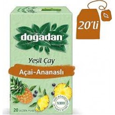 Çay doğadan  açai-ananas yeşil çay 20 li